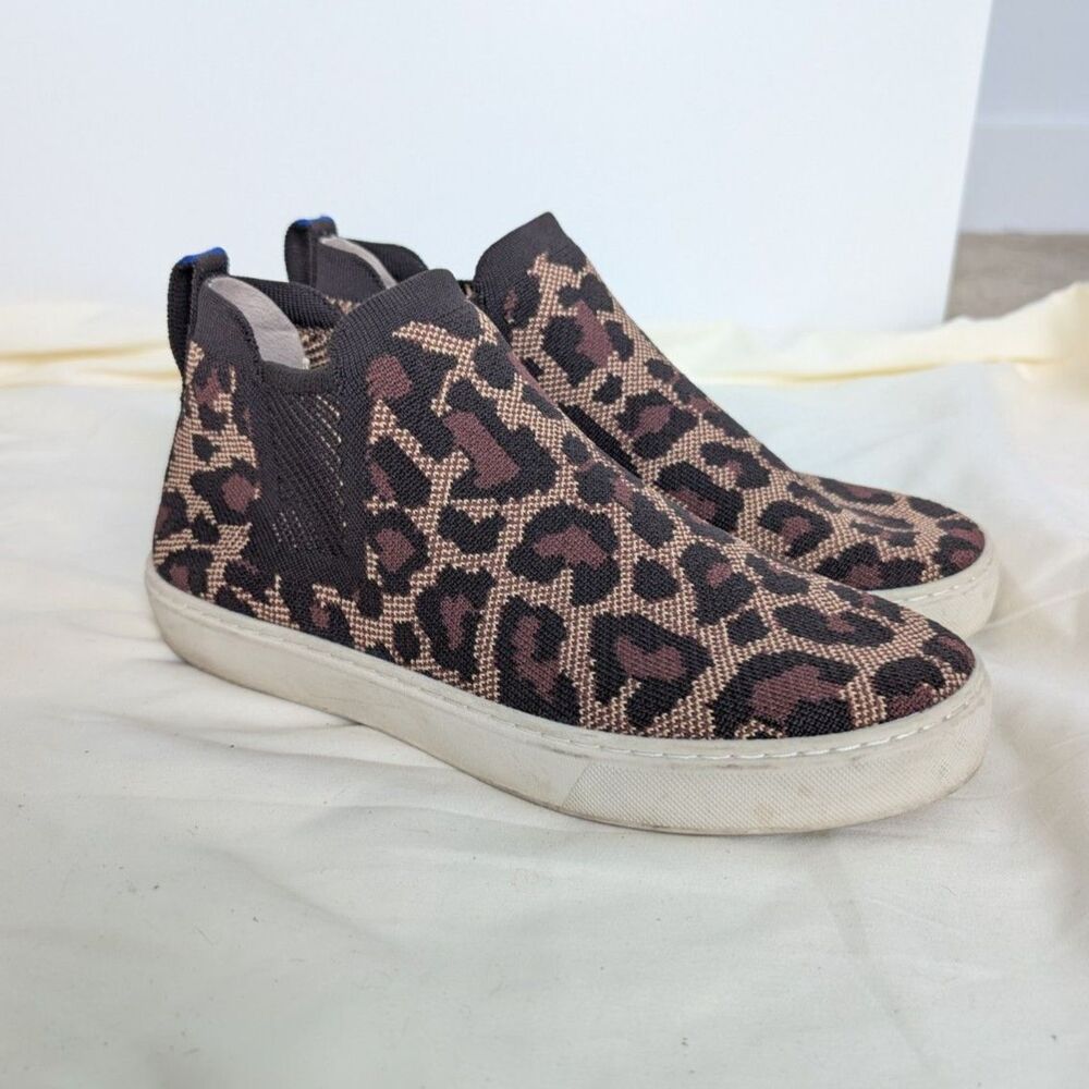Rothy's Chelsea Boot Sneaker Wildcat Leopard Cheetah Print Sz 8 Limited
